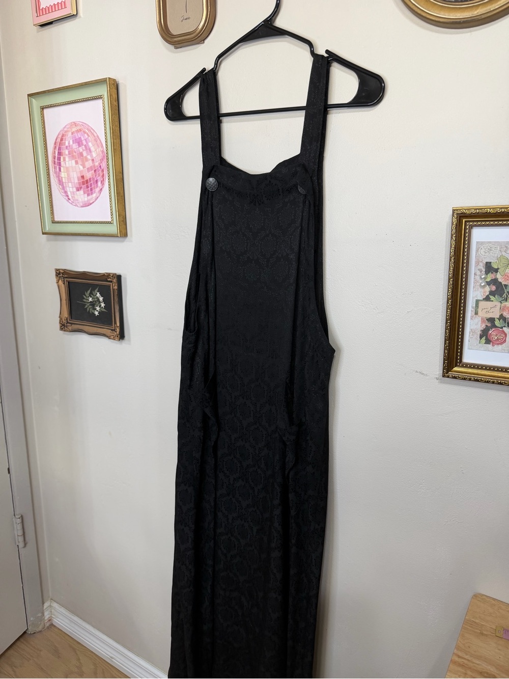 Black Midi Pinafore Dress - Classic Sleeveless Style